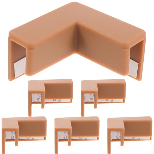 6pcs Silicone Corner Protectors for Furniture and Aquarium Tank Edges, Medium Brown Soft Anti-Collision Guards for Safety and Pet Carrier Protection