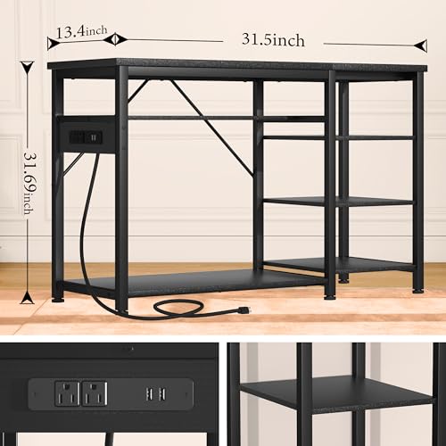 GRLEAF 20-40 Gallon Aquarium Stand: 800LB Capacity, Built-In Power Outlets, 3-Tier Shelves for Fish Tank Accessories Storage, Heavy-Duty Steel/Wood Hybrid for Fish & Reptile Tanks | Excludes Tank - size: 30-40
