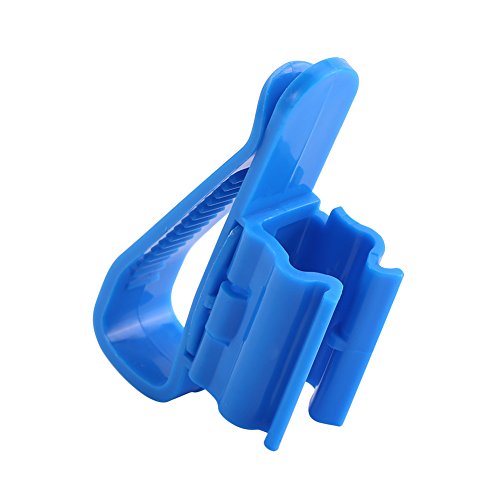 2Pcs Adjustable Clip Design Blue Plastic Multifunctional Water Pipe Fixing Clip Adjustable Fish Mounting Clip Water Pipe Tube Clamp Hose Holder