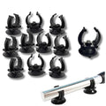 10Pcs Aquarium Suction Cup Clips, 18-22mm, Black, Universal Fish Tank Holders for Heaters, Pumps, Filters and Hood