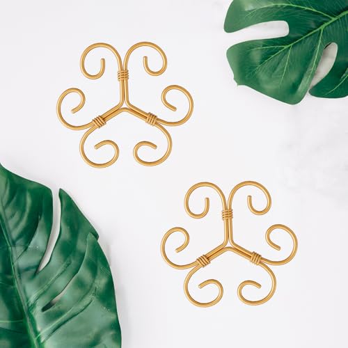 4PCS Iron Monstera Support, Uniquely Designed Plant Support Stakes for Indoor Plants, Stable Plant Stakes and Supports, Turtle Shell Bamboo Clamp Set for Thriving Growth