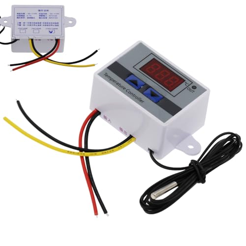 Electric Digital Thermostat - Precision Temperature Controller, Smart Heating Regulator, Adjustable LCD Display | Functional Heat Mat Thermostat for Baseboard Heater, Incubator, Aquarium