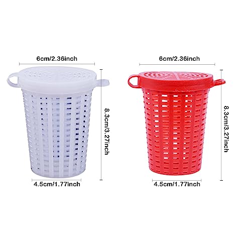 10 Pack Fishing Bait Cage Trap Feeder Holder Box Large Size Baits Case Barrel Fish Lure Plastic Basket Fishing Tackle Kit Gear Tool for Fish Shrimp Earthworm Crab Catfish Cast Net