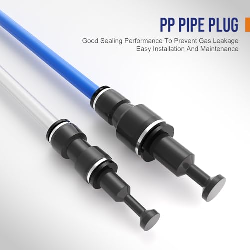 20pcs Air Line Quick Connect Fittings,5/16'' OD 8mm PU Straight Air Hose Fittings,Pneumatic 5/16'' OD 8mm Union Push to Tubing Kit - color: Black, size: 5/16"OD