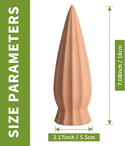 Tcamp 8Pack Plant Self Watering Spikes, Terracotta Plant Watering Devices Wine Bottle Plant Self-Watering Stakes for Indoor Outdoor Plants - size: 8 Pack