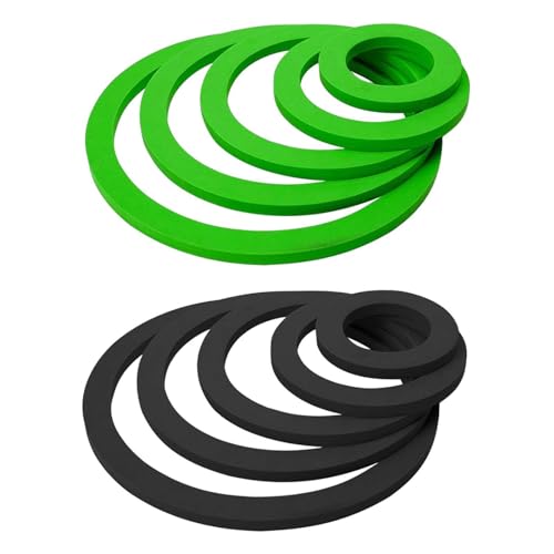 10 Pieces Aquarium Plant Rings Plant Corral Plant Feeding Rings EVA Material Grass Blocking Rings Suitable for Fish Tank, 5 Black and 5 Green - color: 5 Black and 5 Green