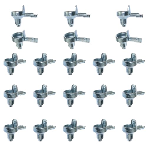 18PCS Funnel Shaped Shelf Bracket Support Pins Replacement Shelf Support Pins for Wooden Bookshelves and Storage Shelves Zinc Alloy Silver 17x14x9mm for Bookcases Storage Cabinets