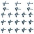 18PCS Funnel Shaped Shelf Bracket Support Pins Replacement Shelf Support Pins for Wooden Bookshelves and Storage Shelves Zinc Alloy Silver 17x14x9mm for Bookcases Storage Cabinets