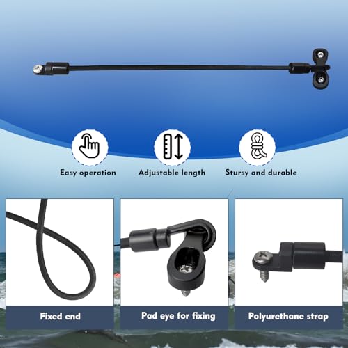 Rod Strap Holder Deck Mount Connector Mount Rod Strap Rod Hold Down Strap for Boat Kayak Boat Fishing