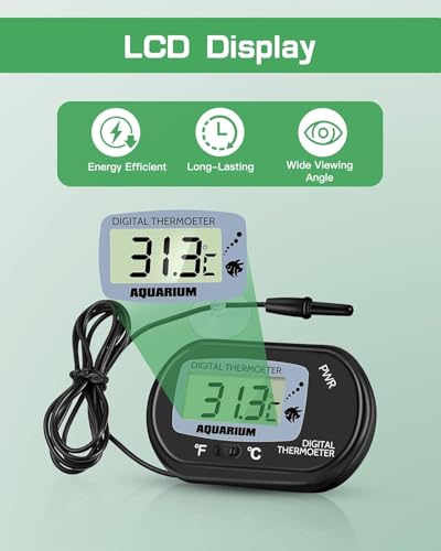 Petbank LCD Digital Aquarium Thermometer Fish Tank Water Terrarium Temperature - style: 1 Pack