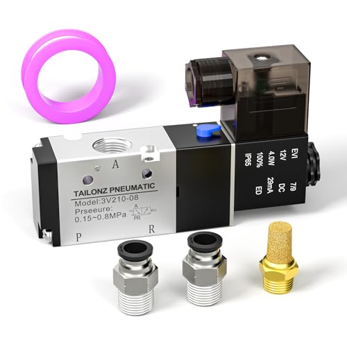 TAILONZ PNEUMATIC 1/4"NPT Solenoid Valve 3V210-08 DC24V Single Coil Pilot-Operated Electric 2 Position 3 Way Connection Type(Junction Box) - size: 1/4"NPT/DC24V/Junction Box, style: 2 Position 3 Way