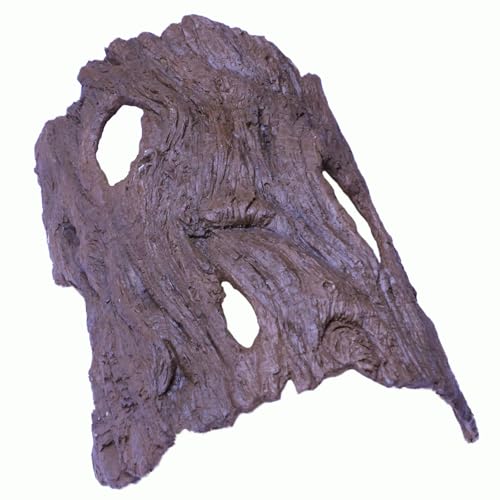 Driftwood Koi Sanctuary, Outdoor Pond Fish Refuge with Weighted Base, Natural Looking Hiding Shelter to Protect Goldfish and Koi from Herons - color: Imitation Wood
