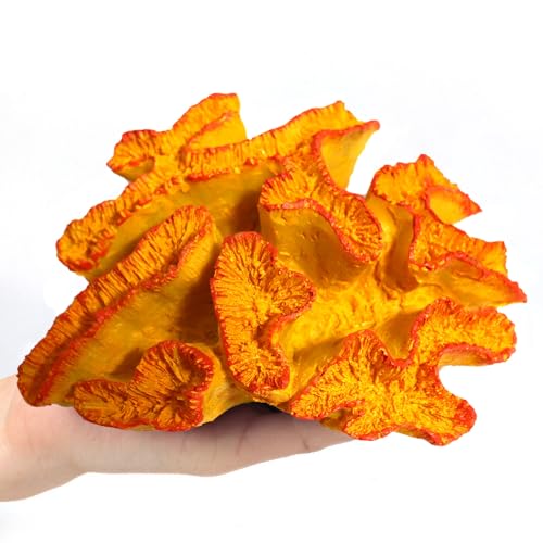 Besimple Aquarium Coral Ornaments Decor Fish Tank Plants Decoration for Aquarium Landscape, Orange - color: Orange