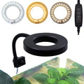 Upgraded Aquarium Light with Timer Clip On Fish Tank LED Light Small USB Light Dimmer Multi-Color White+Warm Yellow+Yellow 1 to 5 Gal (Adapter NOT Included) - size: Black-Dimmer+Timer