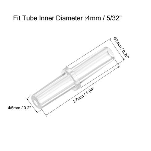 uxcell Aquarium Air Valve Connector Plastic Inline Tubing Straight Valves for 4mm Fish Tank Pond Air Line 20pcs