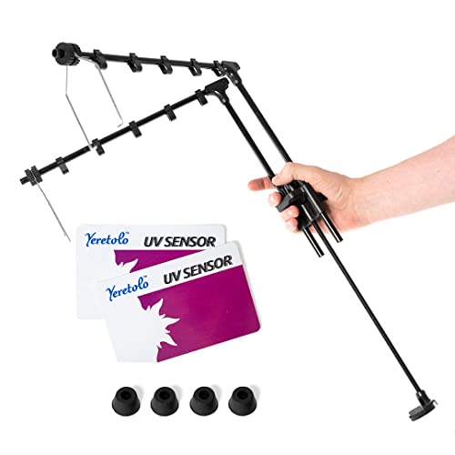 Dual-Head Reptile Metal Heat Lamp Stand, Adjustable Heating Lamp Holder Ideal for Reptile Glass Terrarium Amphibians/Terrestrial Invertebrates Vivarium