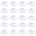 Pawfly 20 Pack Clear Suction Cups 0.8 Inch PVC Plastic Sucker Without Hooks for Home Decoration and Organization - style: 0.8 in 20pcs