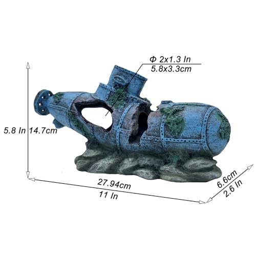 Fish Tank Decoration - Sunken Ship Aquarium Decoration Fish and Shrimp Aquatic Pets can Rest and Hide in Caves (Type-a) - color: Type-a
