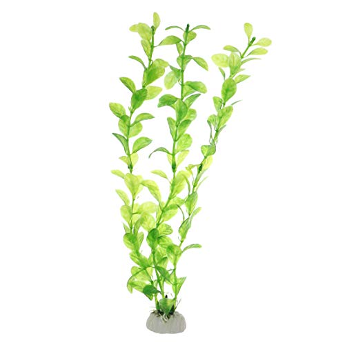 Bitray Plastic Aquarium Plant Set, 10 Inches High Green Water Grass Life-Like Attractive Decor, Fish Tank Plant Decorations, Artificial Water Plants for Aquarium, 3 PCS