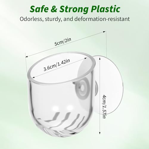 Yolev Aquarium Plant Holder 2Pack Clear Plant Holder for Fish Tank Hanging Fish Tank Plants Pot Holders for Aquarium Planter Cup with Suction Cup