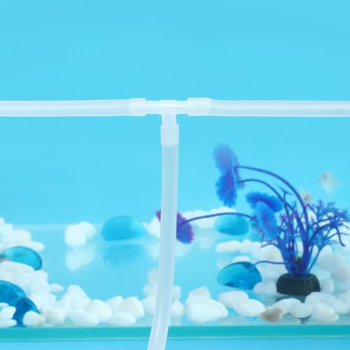 AQUANEAT 14Feet Aquarium Airline Tubing, Standard 3/16" Tubing, Air Pump Accessories,with Air Stones, Check Valves, Suction Cups and Connectors (Clear) - color: Clear