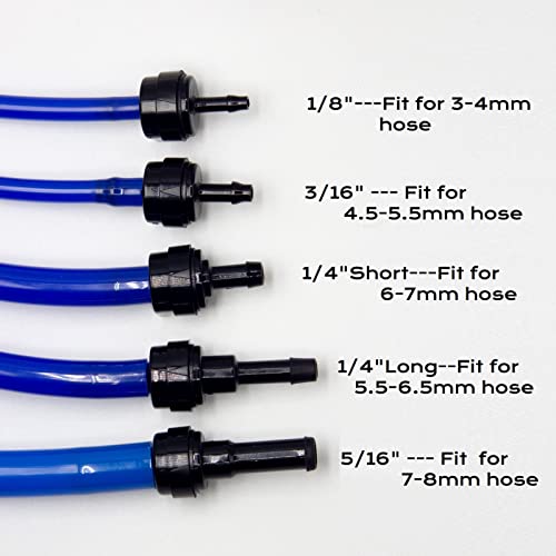 PA66 Automotive Spring Check Valves, High Temp & Corrosion Resistant (1/8", "1/4", "3/16", "5/16") - size: 1/8 Inch