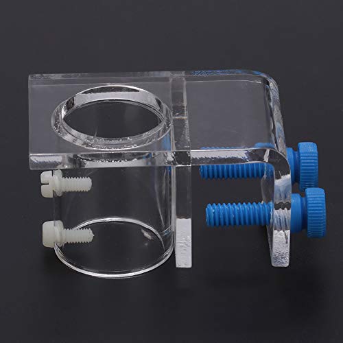 Transparent Acrylic Water Tube Fixture, Soft Pipe Holder for Fish Tank Aquarium, Durable Tube Organizer with Screws for Tubes Under 2.5cm, Keeps Aquarium Tidy and Secure (Single Hole) - size: Single Hole