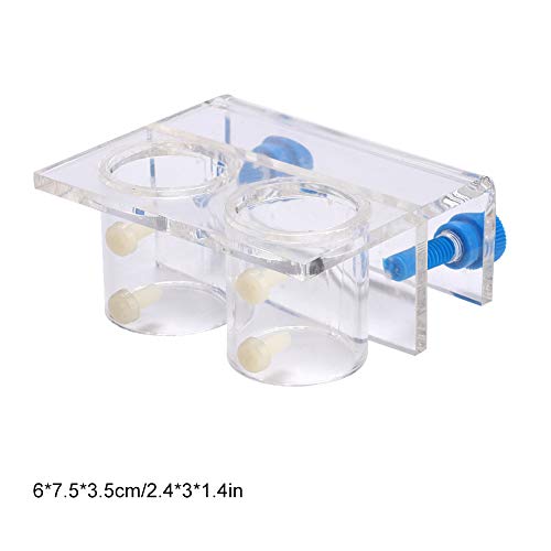Transparent Acrylic Water Tube Fixture, Soft Pipe Holder for Fish Tank Aquarium, Durable Tube Organizer with Screws for Tubes Under 2.5cm, Keeps Aquarium Tidy and Secure (Double Hole) - size: Double Hole