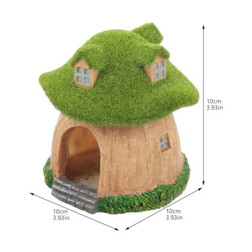 POPETPOP Aquarium Mushroom Fish Hideout - Resin Fish Tank Caves, Hamster Mushroom House, Fish and Shrimp Shelter Landscape Cave for Christmas Fish Tank Decorations