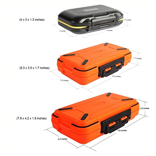 Goture Small Tackle Box, Waterproof Fishing Lure Boxes Tackle Box Bait Plastic Small Storage Case Accessories Containers Orange SMALL 6.3'' X 3.5'' X 1.7'' - color: Orange SMALL(Size: 6.3'' L X 3.5'' W X 1.7'' H)