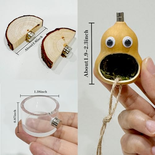 5pcs Handmade Spider Enclosure, Shelter Made of Natural Materials, Magnetic Hidden Jumping Spider Habitat
