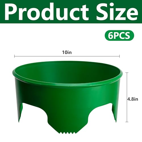 EBaokuup 6 Pcs 10 Inch Planting Grow Rings-Planting Protective Round Edging to Separate Rock and Pest-Planting Rings for Vegetables, Herbs and Flowers - color: 10 Inch