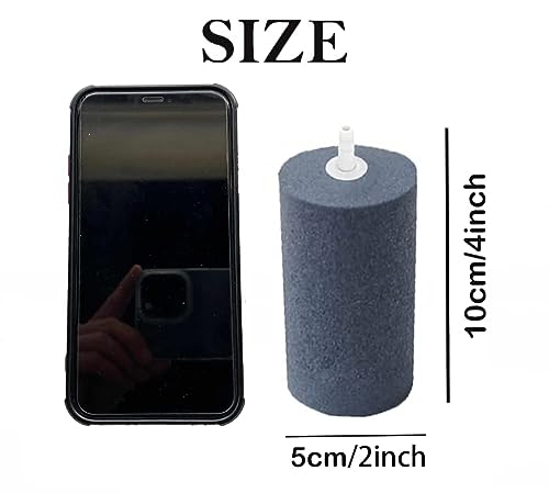 Large Air Stone, Air Stone Hydroponics, 4 x 2 Inch Large Air Stone Cylinder Bubble Diffuser for Aquarium, Fish Tank, Pond and Hydroponics Air Pump, Growing System, Circulation - color: 2-Pack