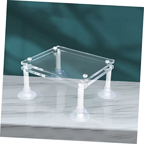 Aquarium Submersible Pump Support Stand Double Shockproof Holder for Fish Tanks Water Pump Rack Noise Reduction and Stability Features - size: 12X10X3.5CM