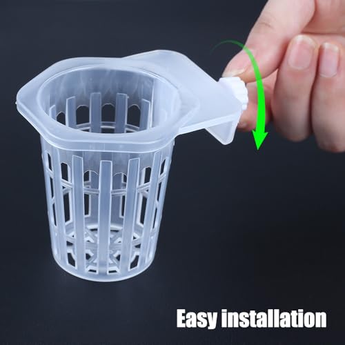 MiOYOOW Aquarium Plant Holder, 2PCS Wall-Hanging Fish Tank Plant Pot with Rooting Hole for Aquarium Plants Decorations