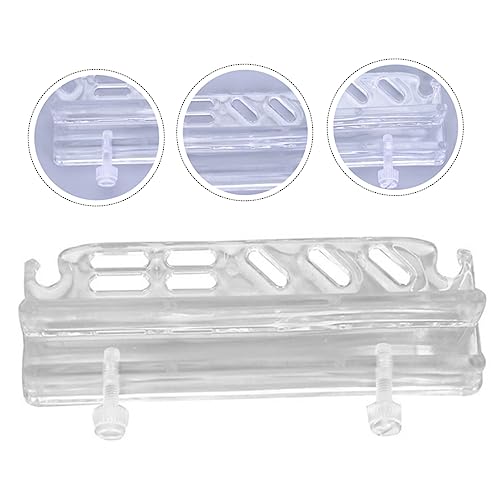 SUPVOX Fish Tank Tool Holder Wall-Mounted Storage Rack for Aquarium Cleaning Accessories Featuring Multiple Storage for Tweezers and Scissors Easy Installation Self-Fitted Screws