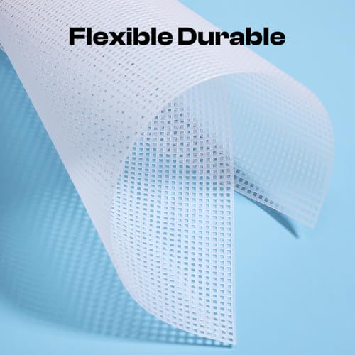 Caydo 2 Pieces 7 Count Plastic Mesh Canvas Sheets for Embroidery, Acrylic Yarn Crafting, Knit Crochet Projects and Make Aquarium Dividers (10.5 X 13.5 Inch) - color: Clear White - 2pcs