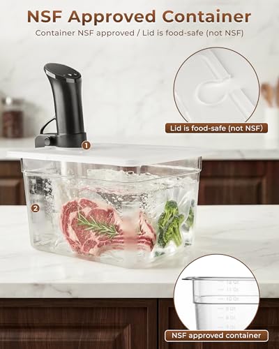 EVERIE Sous Vide Container 12 Quart EVC-12 with Collapsible Hinged Lid Compatible with Anova Nano or AN500-US00 or Anova Pro 3.0 or Anova Mini, Also Fits Instant Pot - color: Container with plastic lid