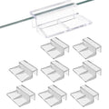 8 Pieces Aquarium Lid Clips, 6mm Clear Acrylic Fish Tank Lid Holder Cover Clamps for Rimless Glass Top, Fish Tank Cover, Hoods