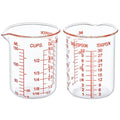 High Borosilicate Glass Measuring Cup-V-Shaped Spout，Glass Measuring Beaker for Kitchen or Restaurant, Easy to Read, 150 ML (5 Oz)-Pack of 2 - size: 150ML(5.0OZ)-Pack of 2
