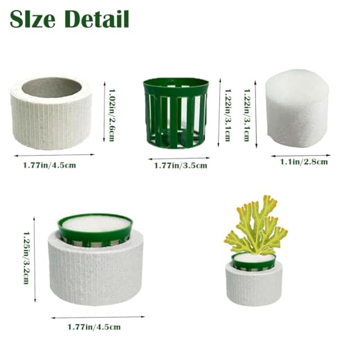15pack Aquatic Plants Fixed Ring Set Green Aquatic Plants Fixed Rings Anti-Floating Ceramic Aquarium Plant Rings Aquarium Decoration Fish Tank Accessories