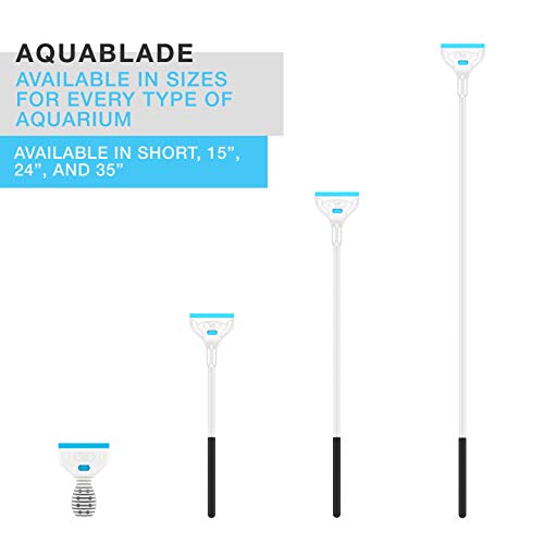 Continuum Aquatics AquaBlade P - Acrylic Safe Aquarium Scraper w/ Plastic Blade, Long, 24-inches - size: 24-inches