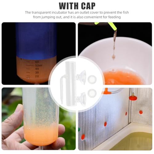 1 Set Fish Tank Incubator Glass Containers Fishing Tumbler Glass Aquarium Shrimp Breeding Box Fish Container Transparent High Borosilicate Glass Crystal Shrimp Fish Eggs
