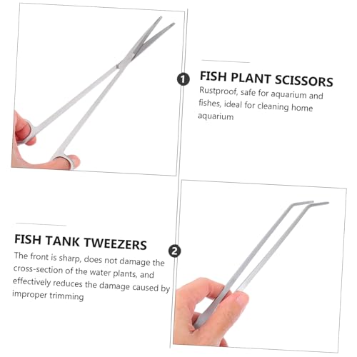 Generic 1set Aquascaping Tools Aquarium Scissors Tweezers and Spatula for Fish Tank Maintenance Essential Tools for Aquatic Plants and Substrate Care