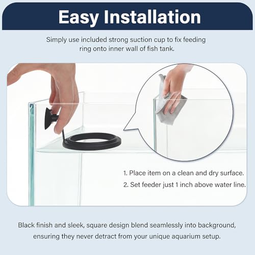 Aquarium Feeding Ring Small Round Floating Fish Food Feeder Food Holder with Suction Cup for Betta Goldfish Guppy Turtle Tank Accessries (1Pack) - size: 1Pack