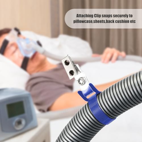 Yinkin 12 Pcs Hose Holder Clip Oxygen Tube Clips Entanglement Proof Hose Holder Secure for Uninterrupted Sleep Supplies(Blue) - color: Blue