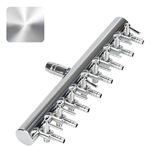 Pawfly 8-Way Aquarium Air Flow Control Lever Valve Chromium Copper Distributor Fish Tank Splitter Pump Accessories - color: 8-Way