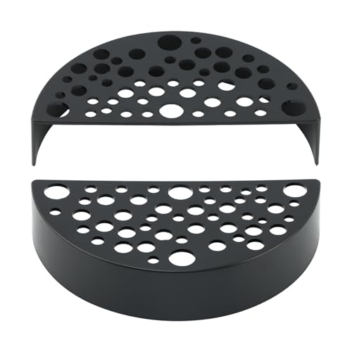Shrimp Cave Hideouts 2 Pack, Aquarium Hiding Spots for Shrimp Tanks, 4.65 in Diameter x 2.59 in Tall, Aquarium Safe Plastic, Black Tunnel Hideout for Breeding and Molting