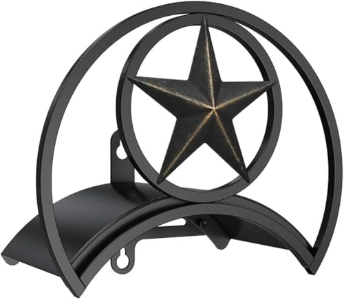 GOFORWILD Garden Hose Holder, Decorative Hose Butler Sturdy Water Hose Rack, Durable Wall Hose Hanger, Holds 125-Feet of 5/8-Inch Hose, Hose Reel, Made of Gauge Steel (9.8) … - size: wall mount