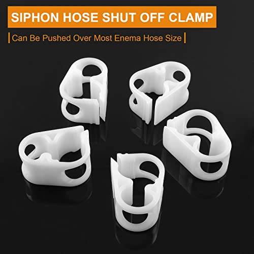 Uenhoy 5 Pcs Plastic Tubing Clamps, Hose Shut Off Clamps for 1/4" - 1/2" Tube O.D., Water Flow Control Hose Clip Laboratory Pinch Valve - size: 6-12mm / 1/4"-1/2"